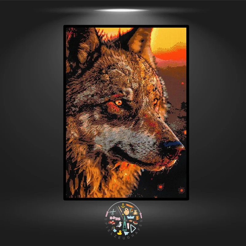 Wolf 'Earl Grey' - Strass / Rhinestone