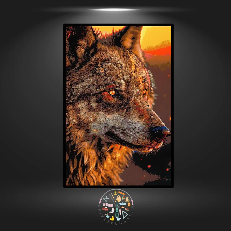Wolf 'Earl Grey' - Strass / Rhinestone