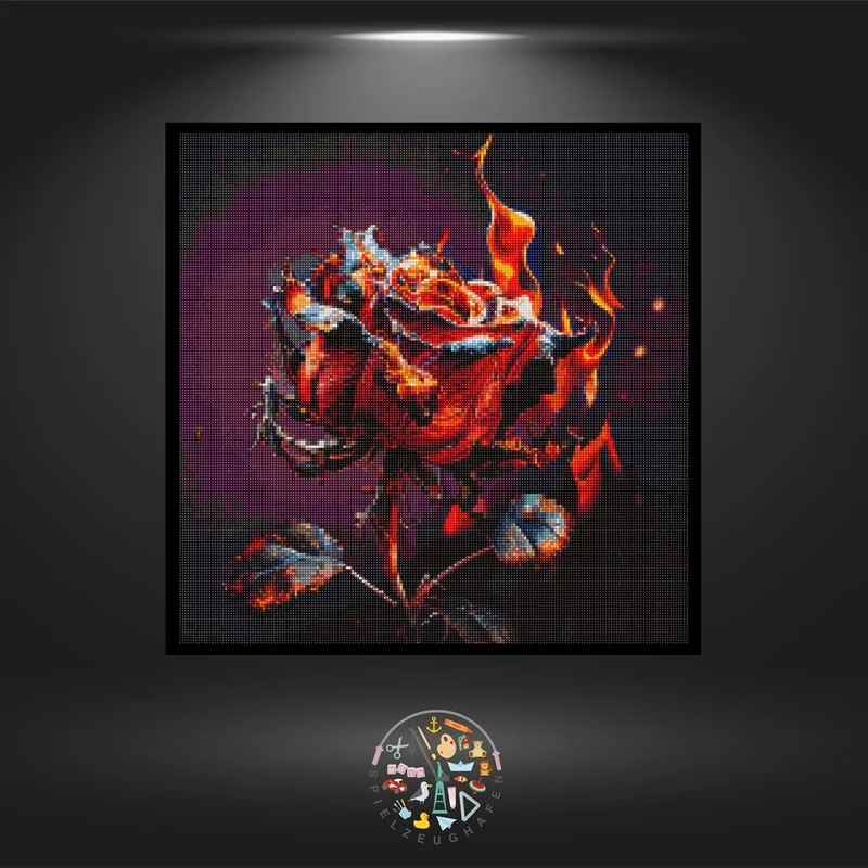 Burning Rose - Quadratisch