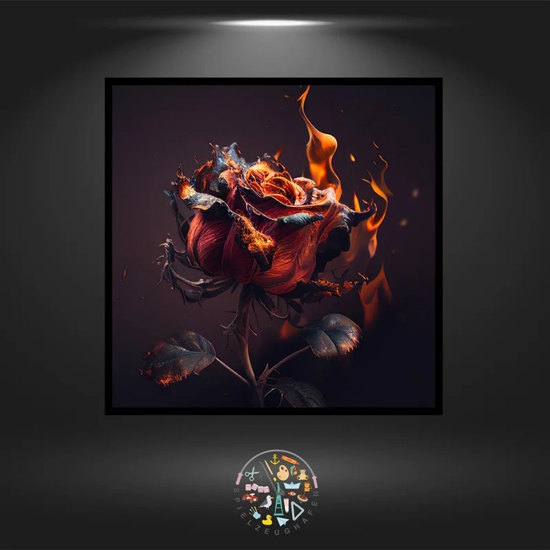 Burning Rose - Strass / Rhinestone