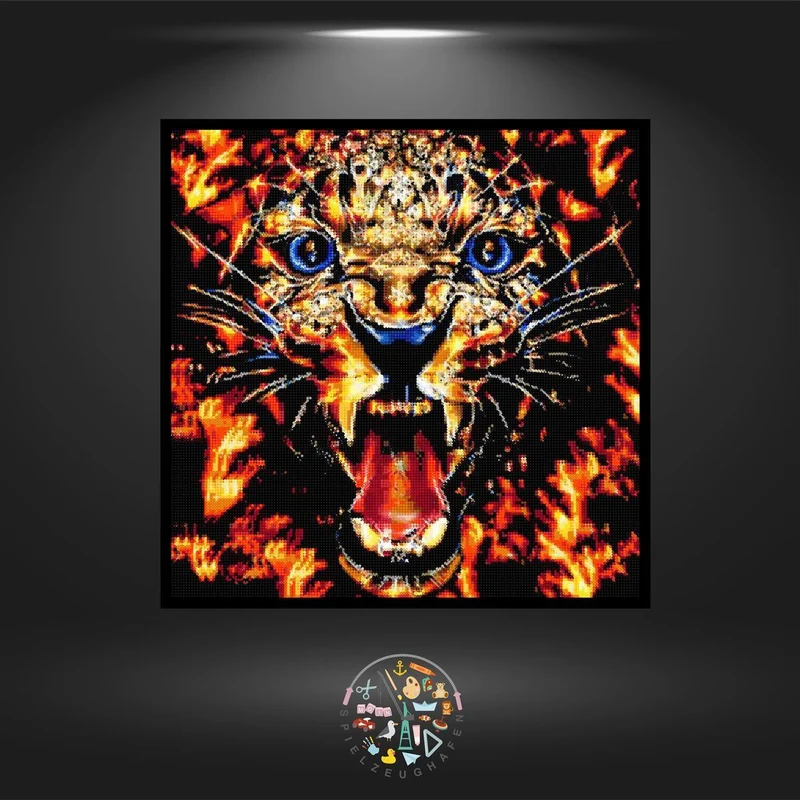 Leopard 'Azzar - Fire' - Strass / Rhinestone