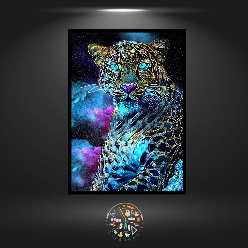 Leopard 'Saphir' - Strass / Rhinestone