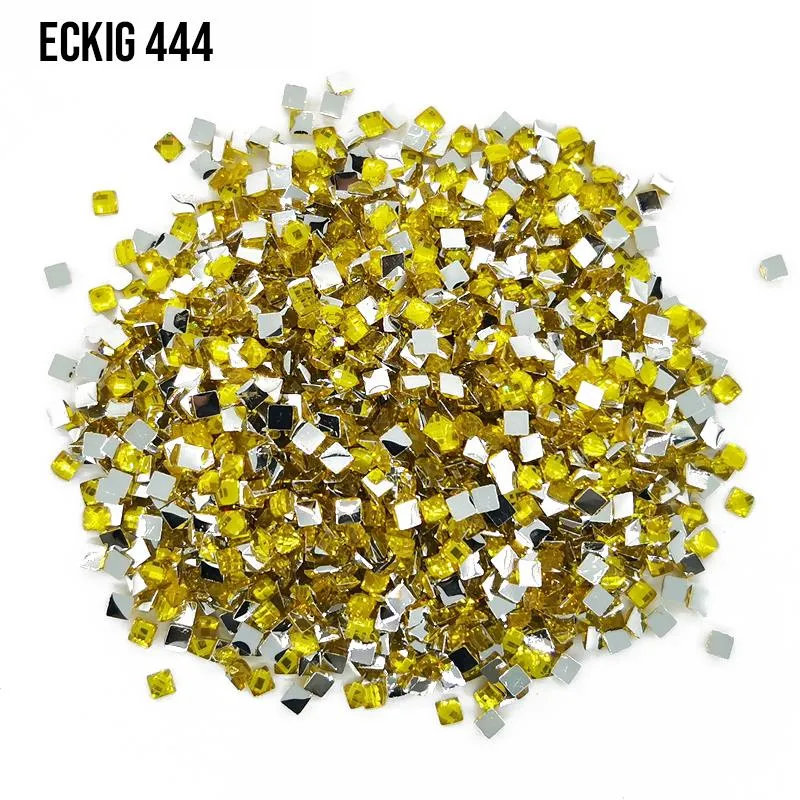 DMC 444 Lemon Dark - eckig Strass Diamond Painting Steine 2,5mm