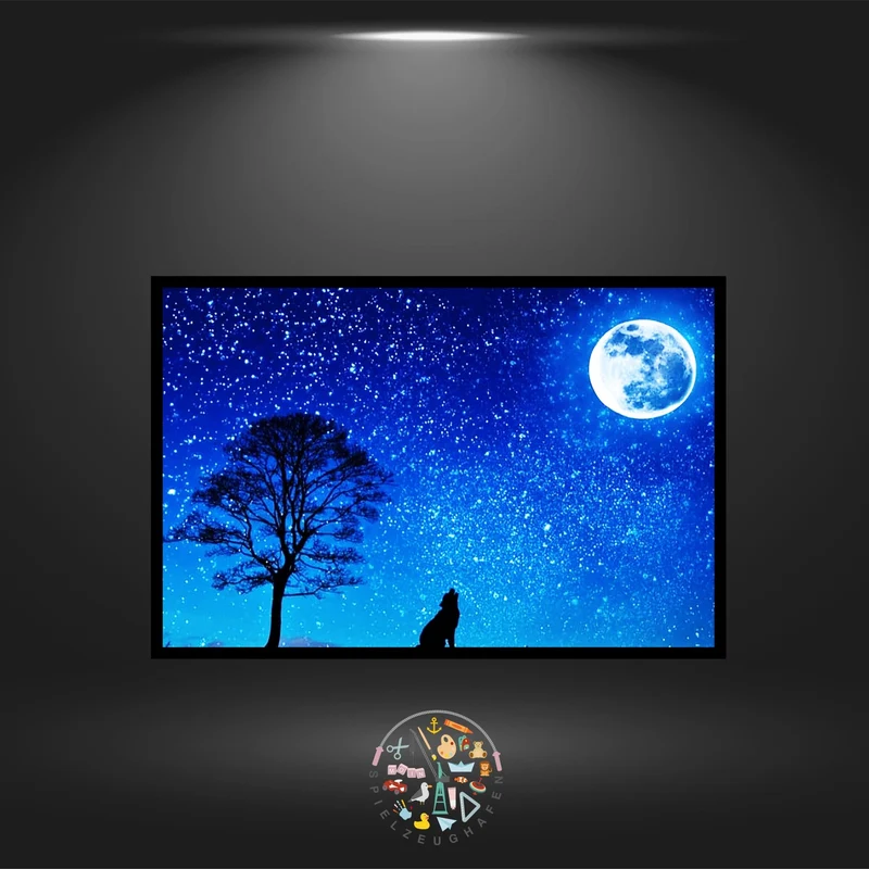 'Howling at the moon' Nachtleuchtend - Strass / Rhinestone