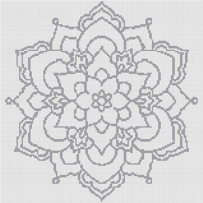 Mandala 19 - Quadratisch (OHNE STEINE)
