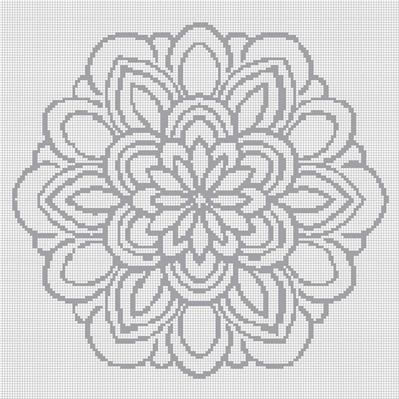 Mandala 16 - Quadratisch (OHNE STEINE)