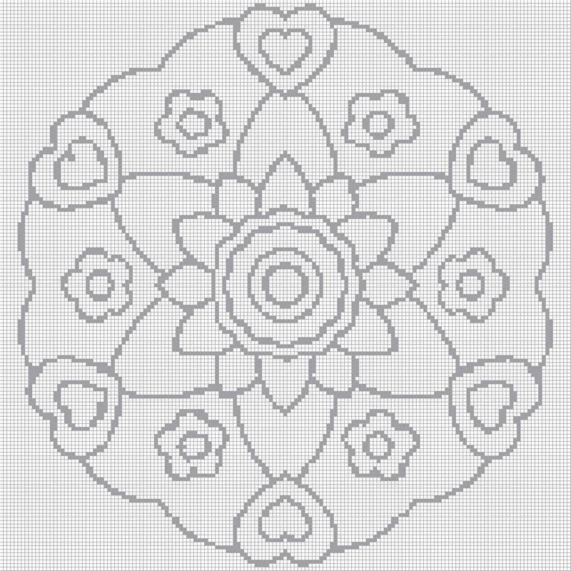 Mandala 13 - Quadratisch (OHNE STEINE)