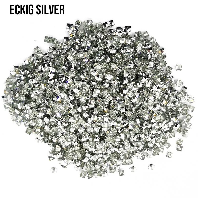 Silber - eckig Strass Diamond Painting Steine 2,5mm