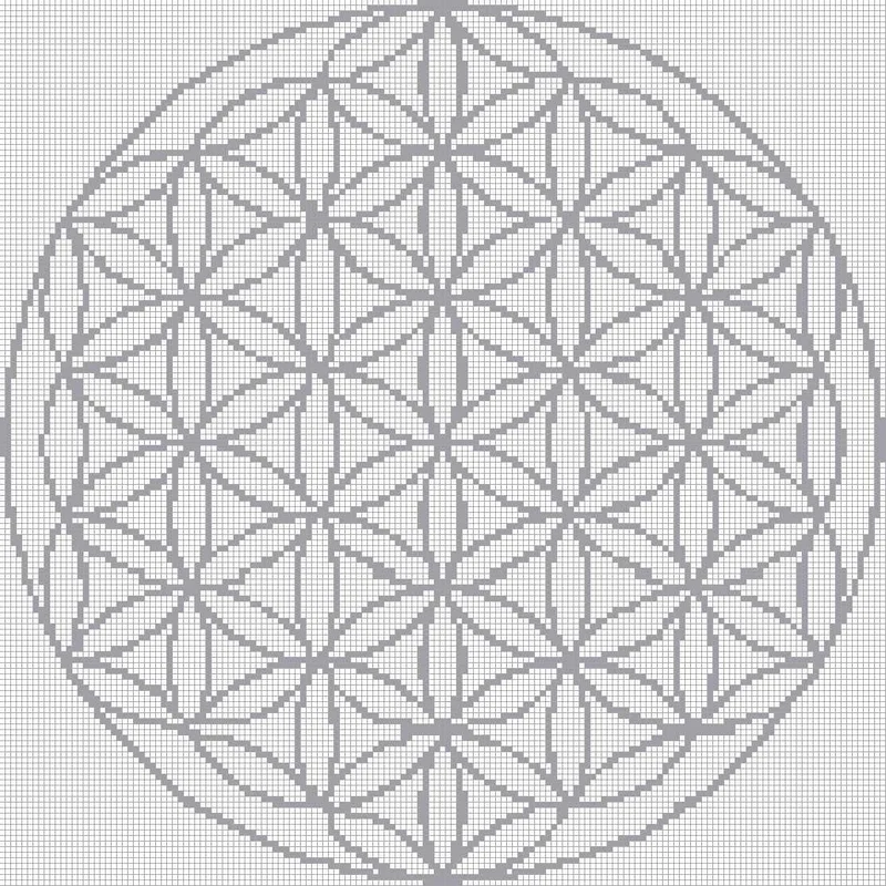Mandala 9 - Quadratisch (OHNE STEINE)
