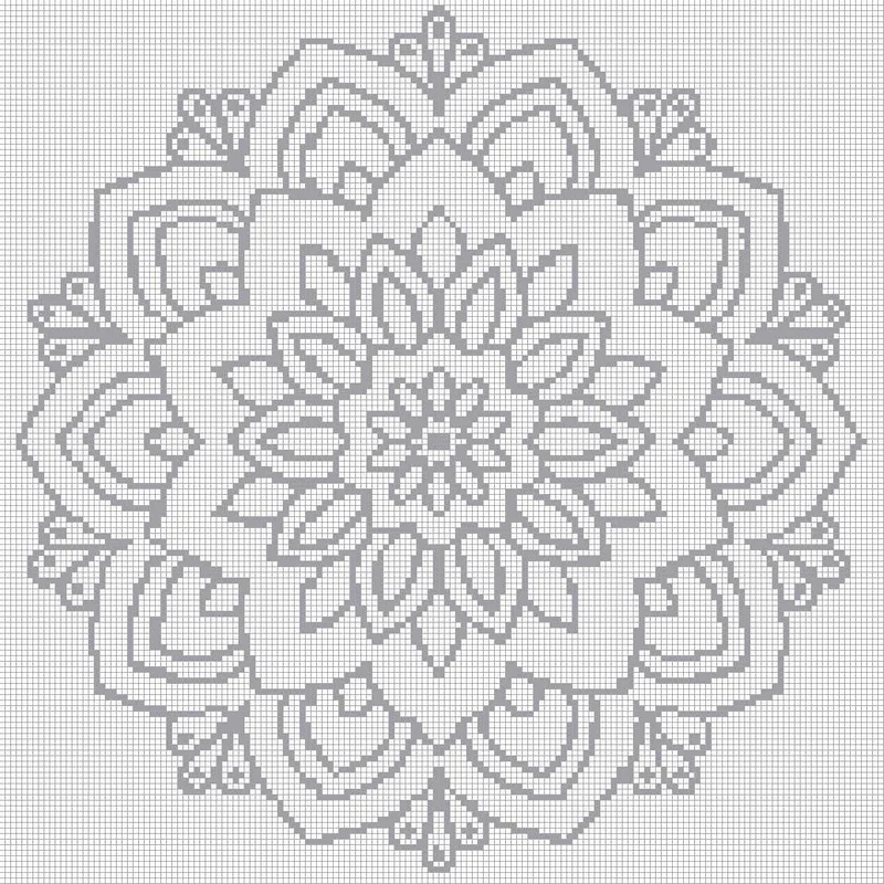 Mandala 7 - Quadratisch (OHNE STEINE)