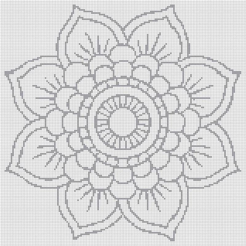 Mandala 6 - Quadratisch (OHNE STEINE)