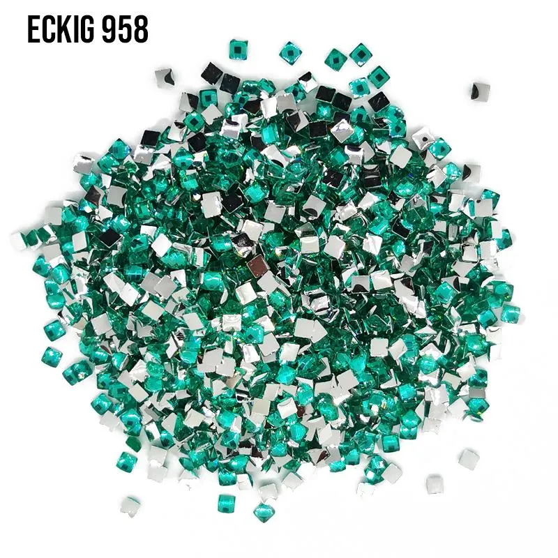 DMC 958 Sea Green Dark - eckig Strass Diamond Painting Steine 2,5mm