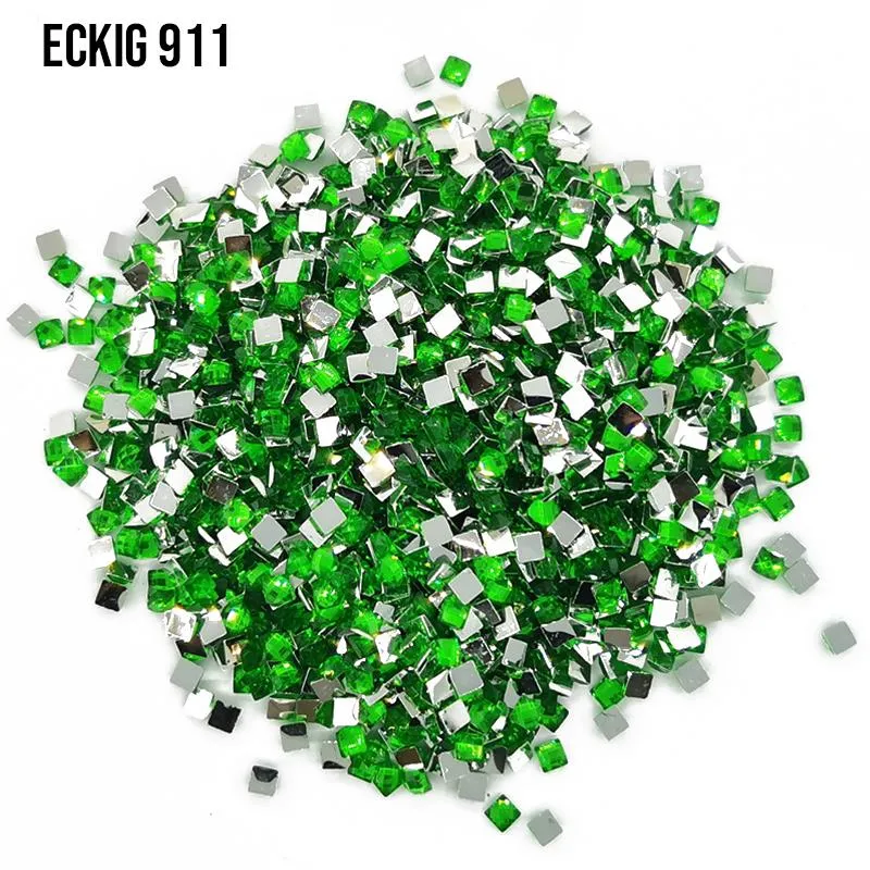 DMC 911 Emerald Green Medium - eckig Strass Diamond Painting Steine 2,5mm