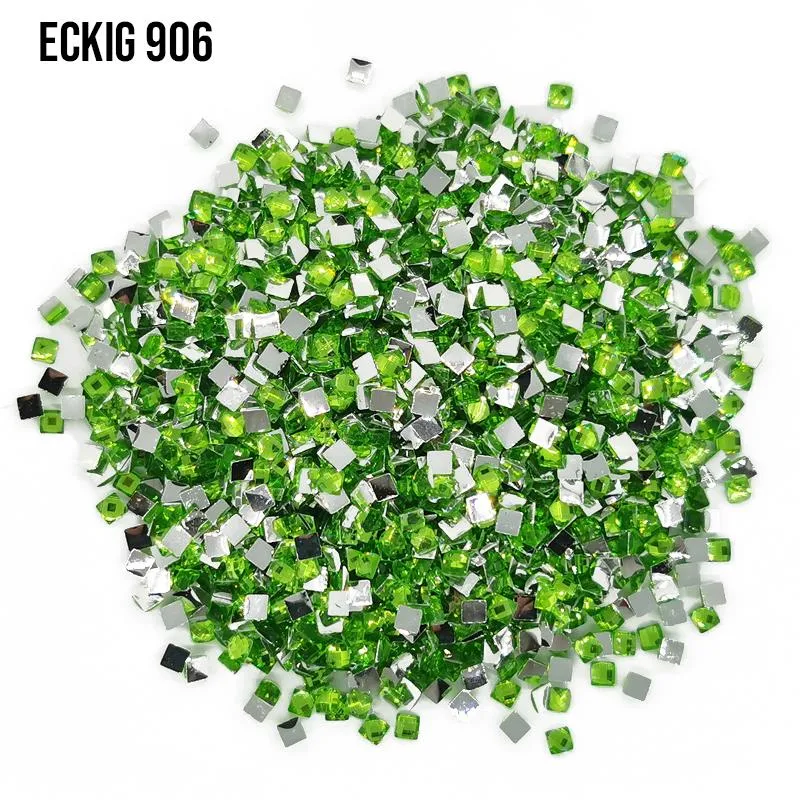 DMC 906 Parrot Green Medium - eckig Strass Diamond Painting Steine 2,5mm