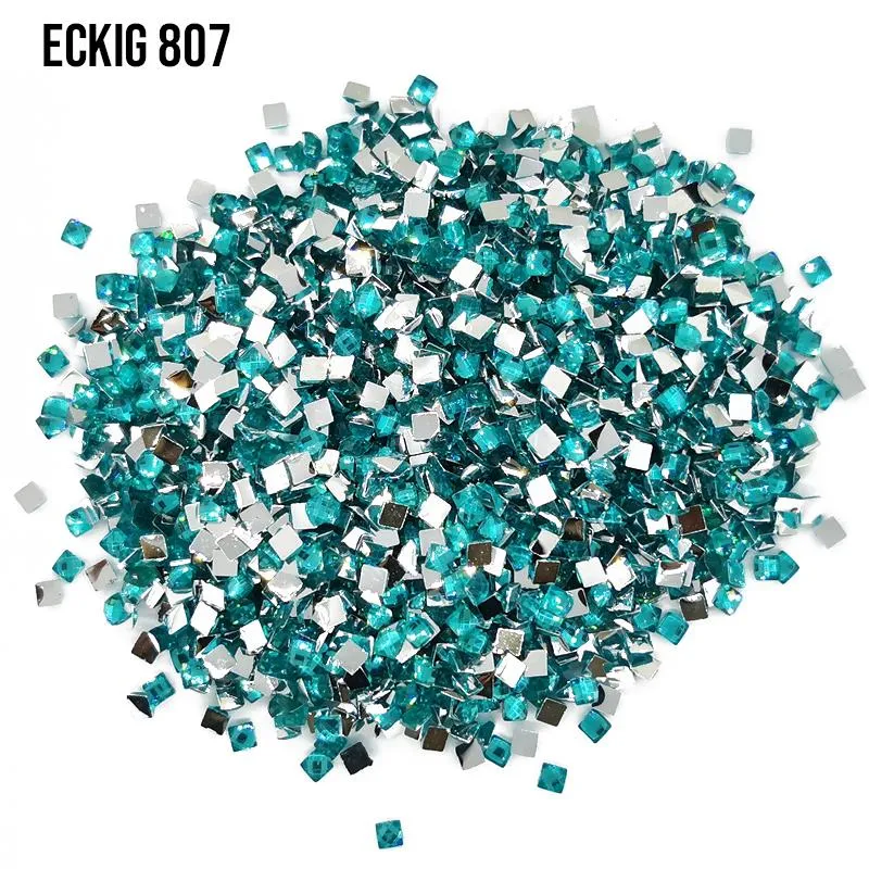 DMC 807 Peacock Blue - eckig Strass Diamond Painting Steine 2,5mm