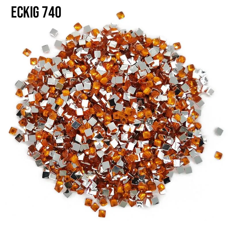 DMC 740 Rangerine - eckig Strass Diamond Painting Steine 2,5mm
