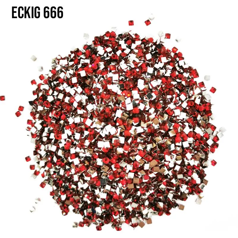 DMC 666 Christmas Red Bright - eckig Strass Diamond Painting Steine 2,5mm