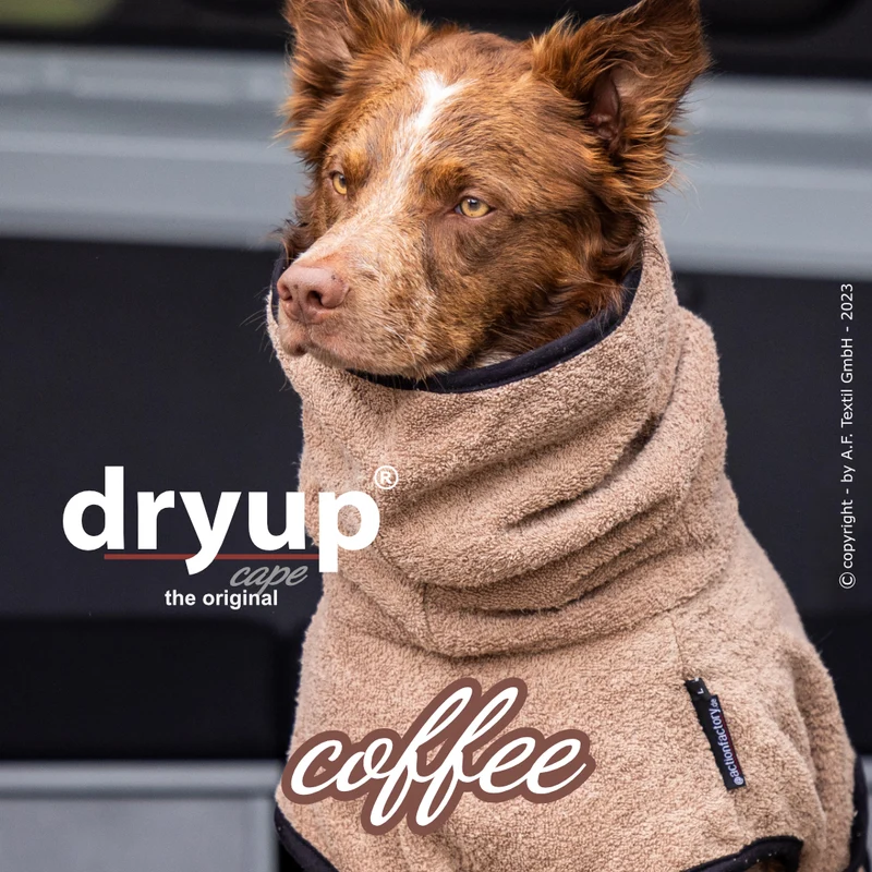 Dryup Cape Hundebademantel Coffee