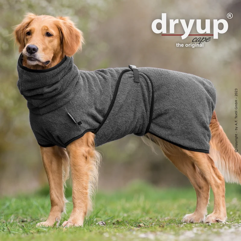 Dryup Cape Hundebademantel Anthrazit