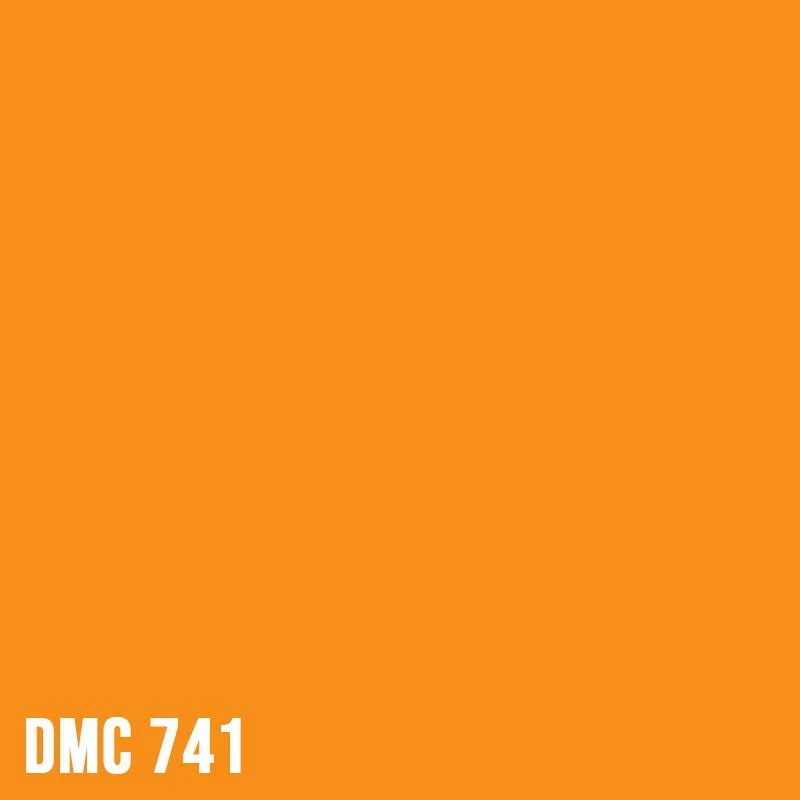 DMC 741 Tangerine - Medium - eckig Diamond Painting Steine 2,5mm