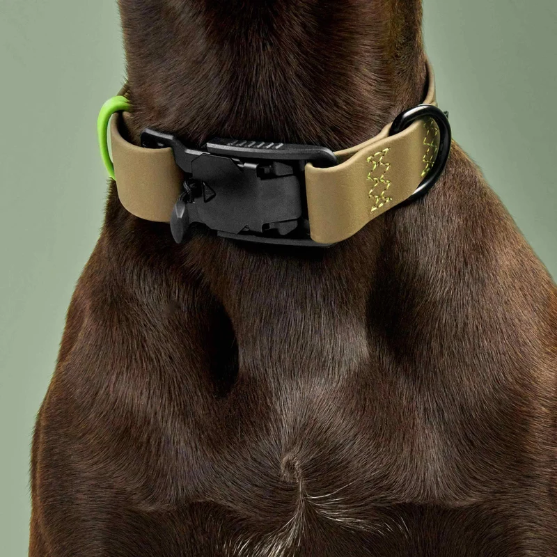 Hundehalsband BioThane Ipanema Olive-Neongrün