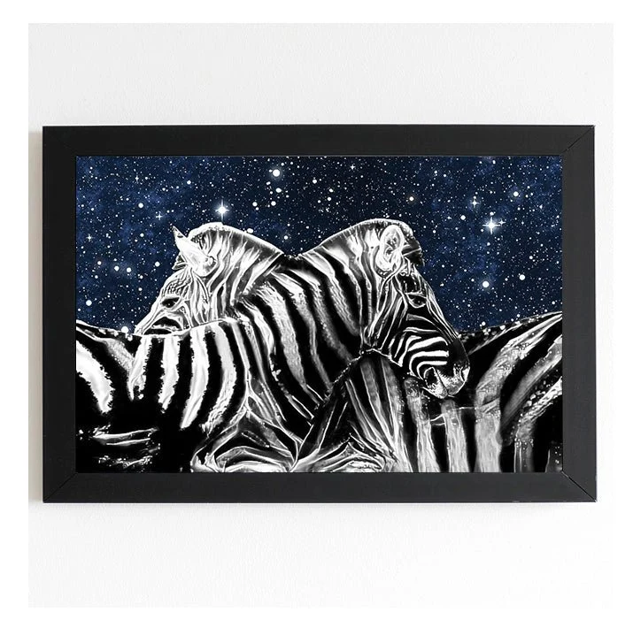 Silver Zebra Nachtleuchtend - Quadratisch