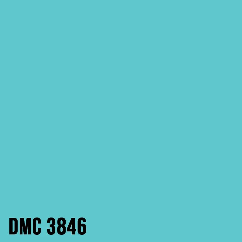 DMC 3846 Bright Turquoise - Light - eckig Diamond Painting Steine 2,5mm