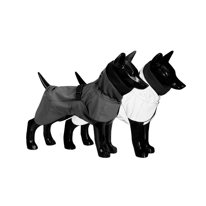 Vollreflektierender Hunderegenmantel Black