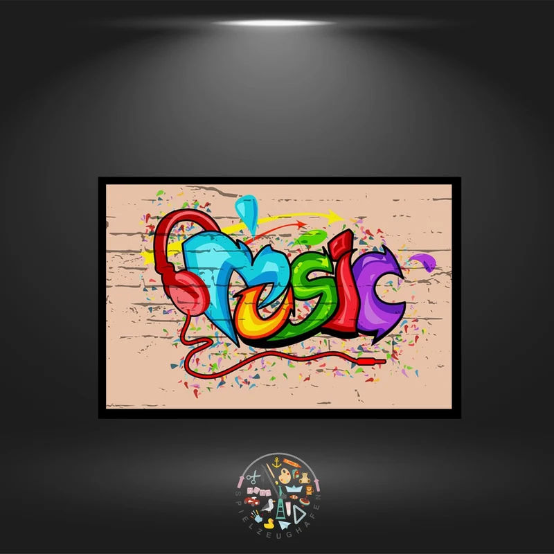 'Musikgraffiti' - Strass / Rhinestone