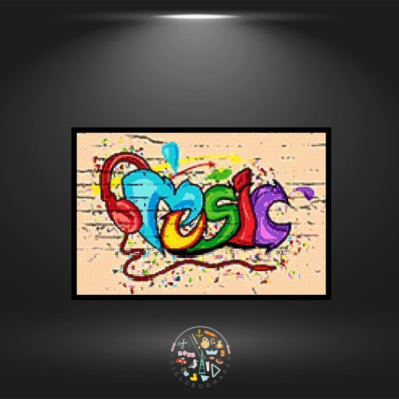 'Musikgraffiti' - Strass / Rhinestone