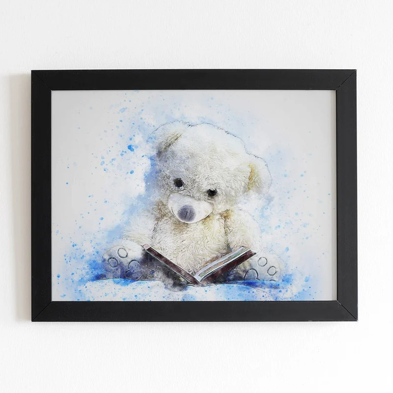 Teddy Aquarell - Quadratisch