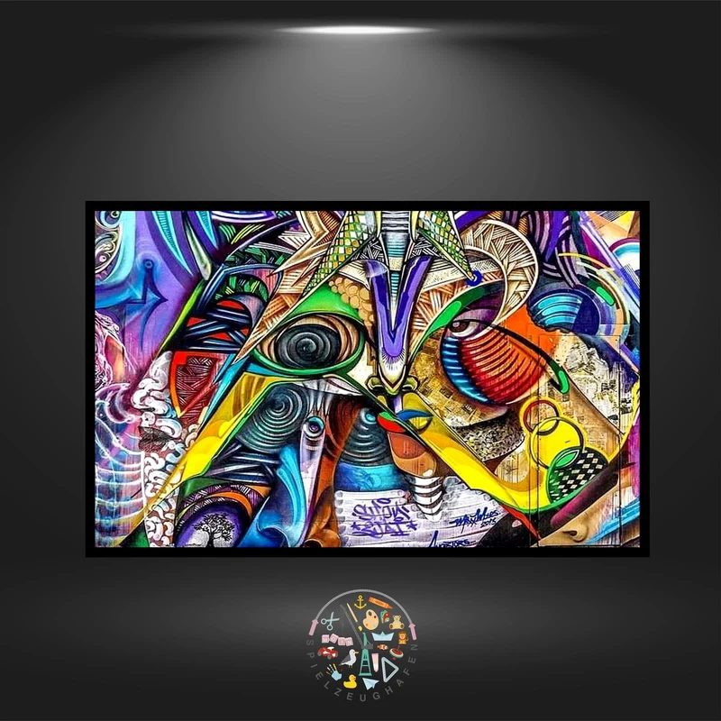 'Graffiti Face' - Quadratisch