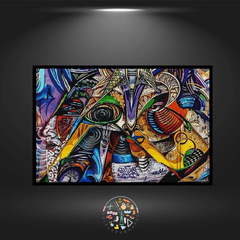 'Graffiti Face' - Quadratisch