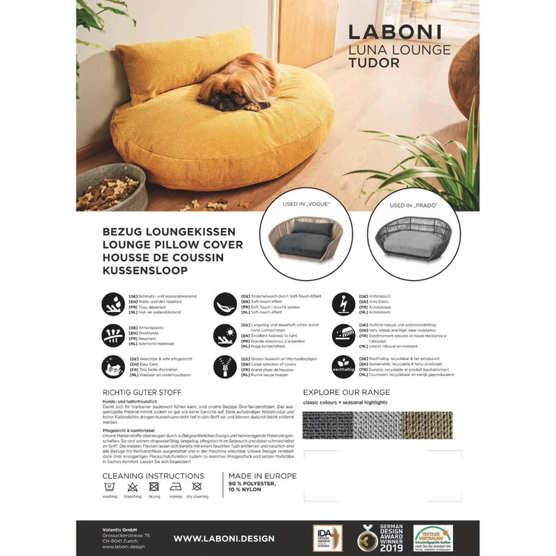 Hundekissen Luna Lounge Tudor Gold