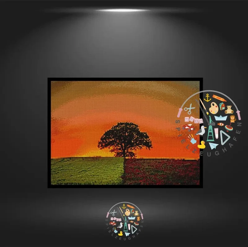 'Baum im Abendlicht' - Quadratisch (exklusiv)
