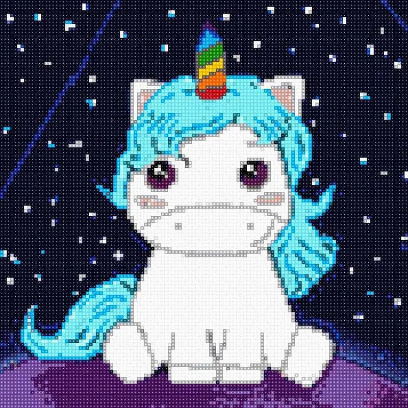 'Unicorn' - Quadratisch, nachtleuchtend