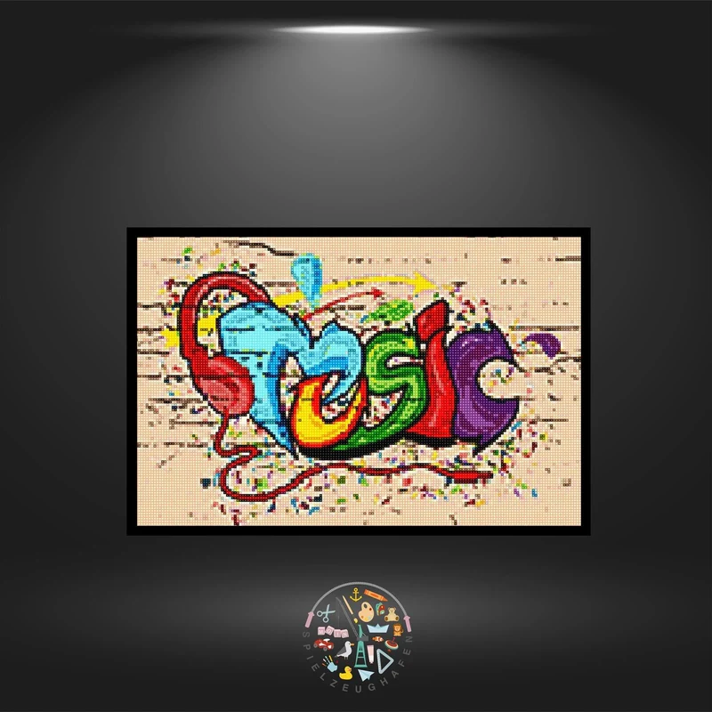 'Musikgraffiti' - Quadratisch