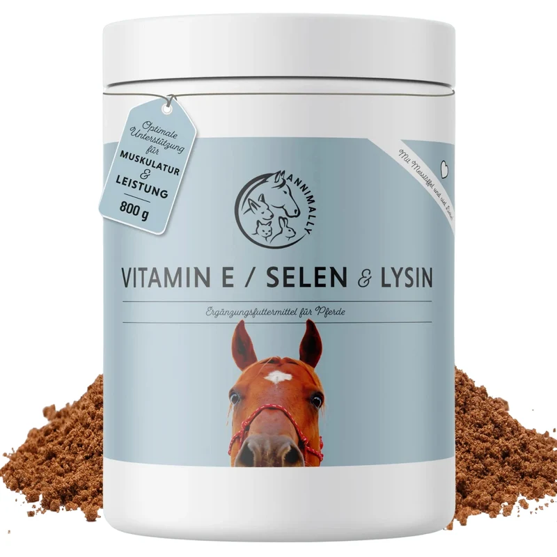 Annimally Vitamin E / Selen für & Lysin Pferde 800g