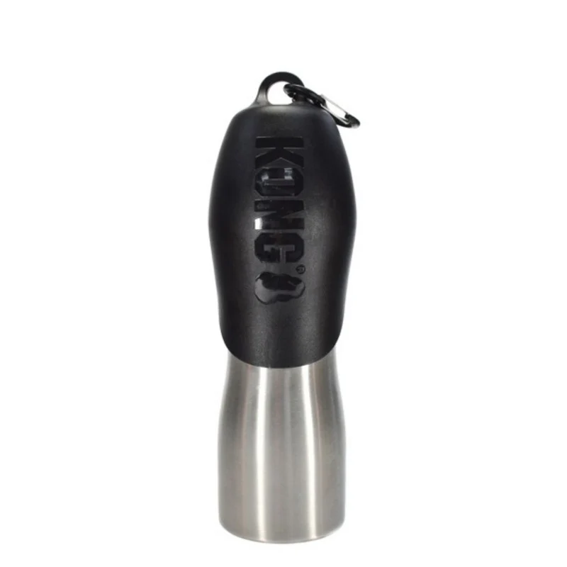 KONG Edelstahl Trinkflasche Schwarz