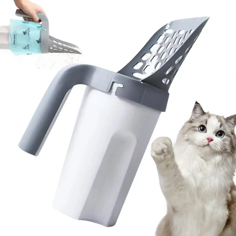 2-in-1 Katzenstreuschaufel mit Auffangbehälter