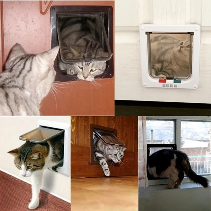 4 Wege Haustierklappe für Katzen und Hunde