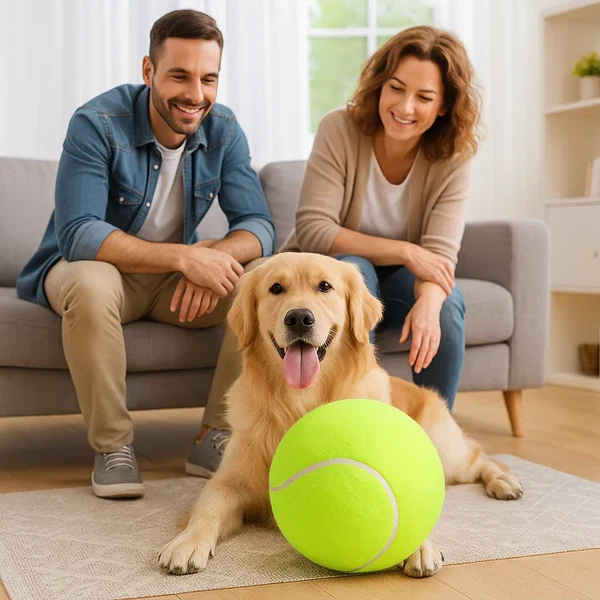 Extra großer Tennisball für Hunde