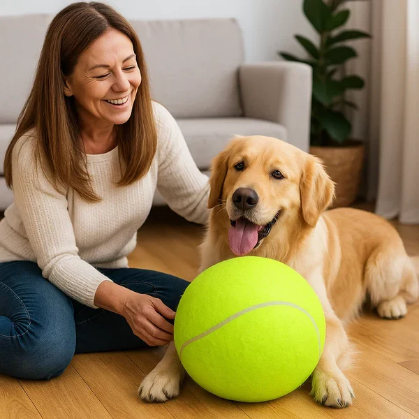 Extra großer Tennisball für Hunde