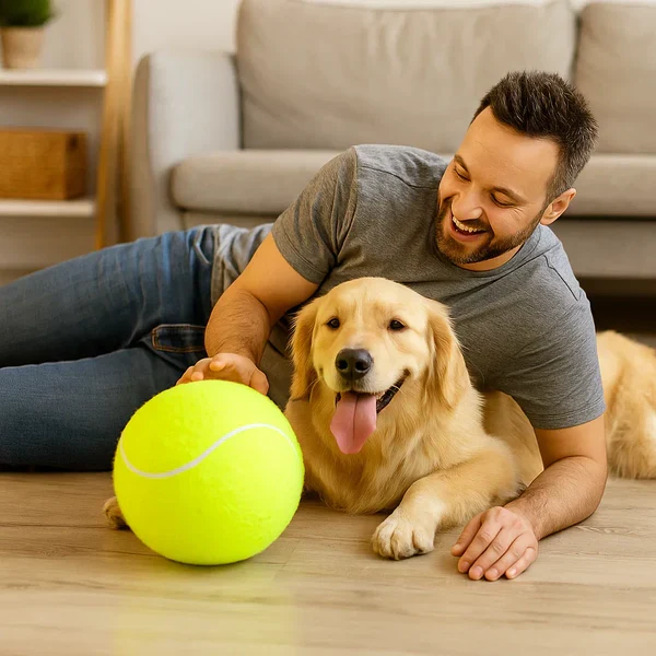 Extra großer Tennisball für Hunde