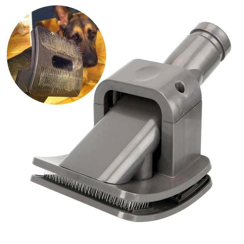 2-in-1 Haustier-Fellbürste mit Staubsaugeranschluss