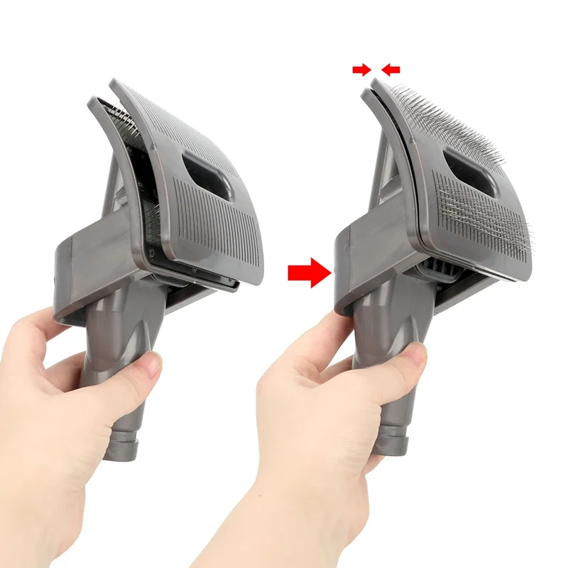 2-in-1 Haustier-Fellbürste mit Staubsaugeranschluss
