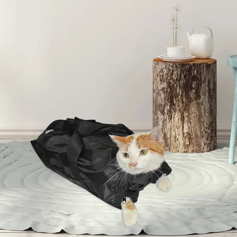Katzen Waschbeutel aus Mesh für Baden und Pflege