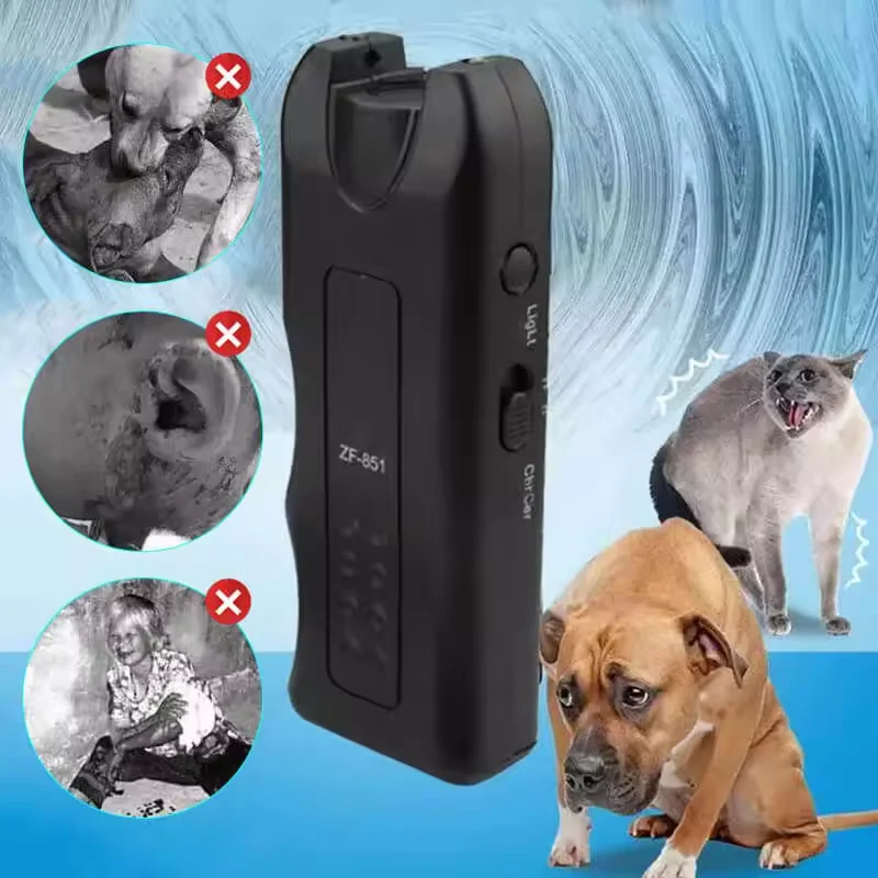 Ultraschall Hunde-Trainer 3-in-1 mit LED-Taschenlampe