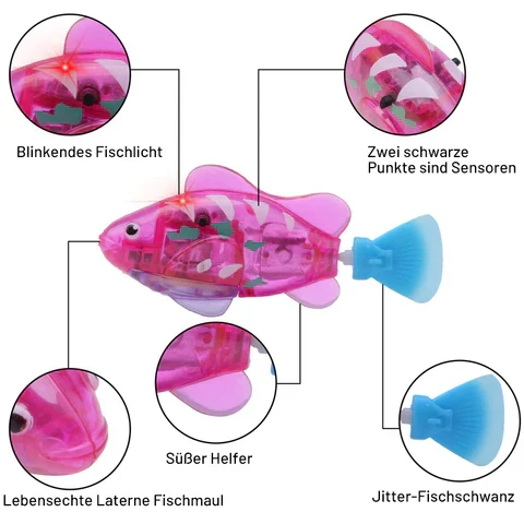 Elektronischer Schwimmfisch mit LED-Licht