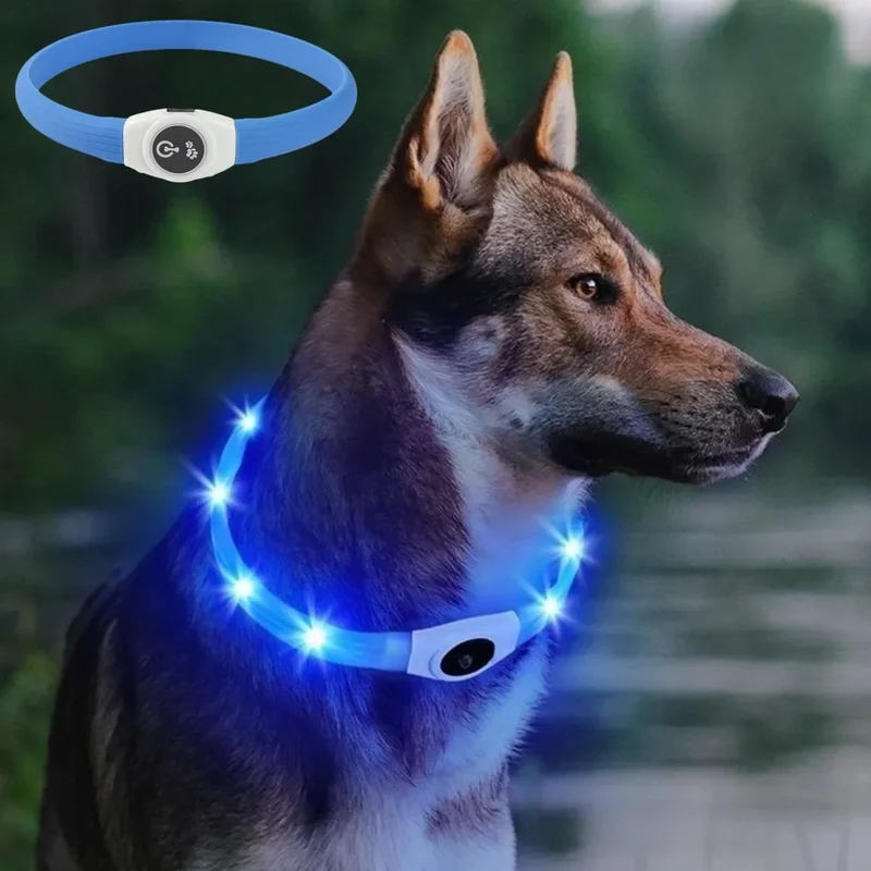 USB LED Hundehalsband zuschneidbar & wetterfest